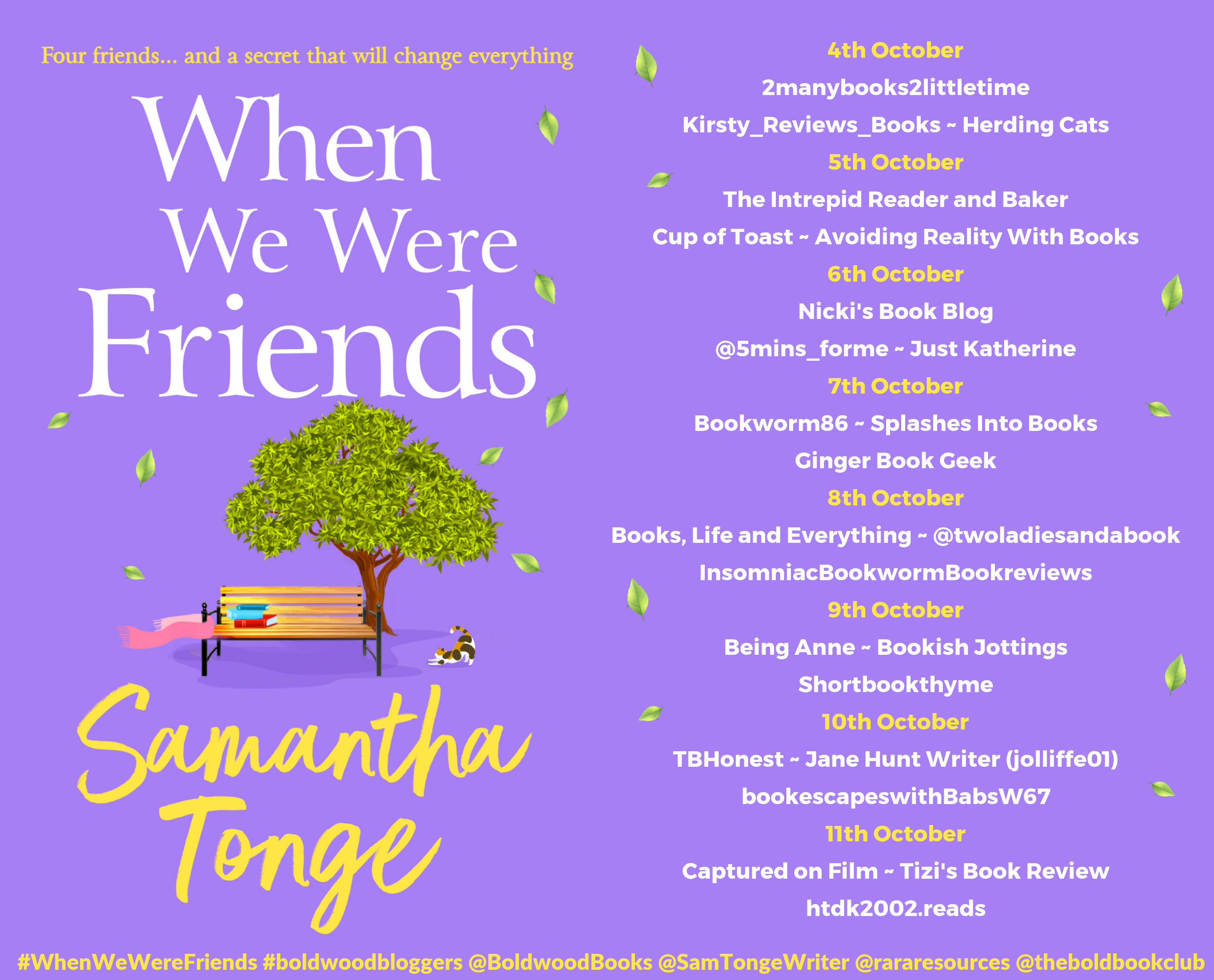 The Intrepid Reader And Baker Blog Tour When We Were Friends By